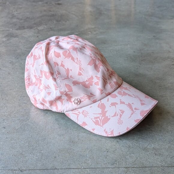 Gaiam Pink Abstract Floral Pattern Athletic Running Hat - Picture 1 of 8